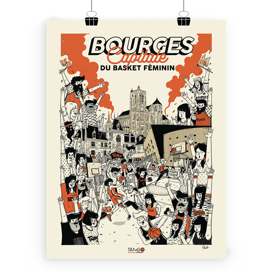 Affiche Collector : Bourges, Capitale du Basket Féminin